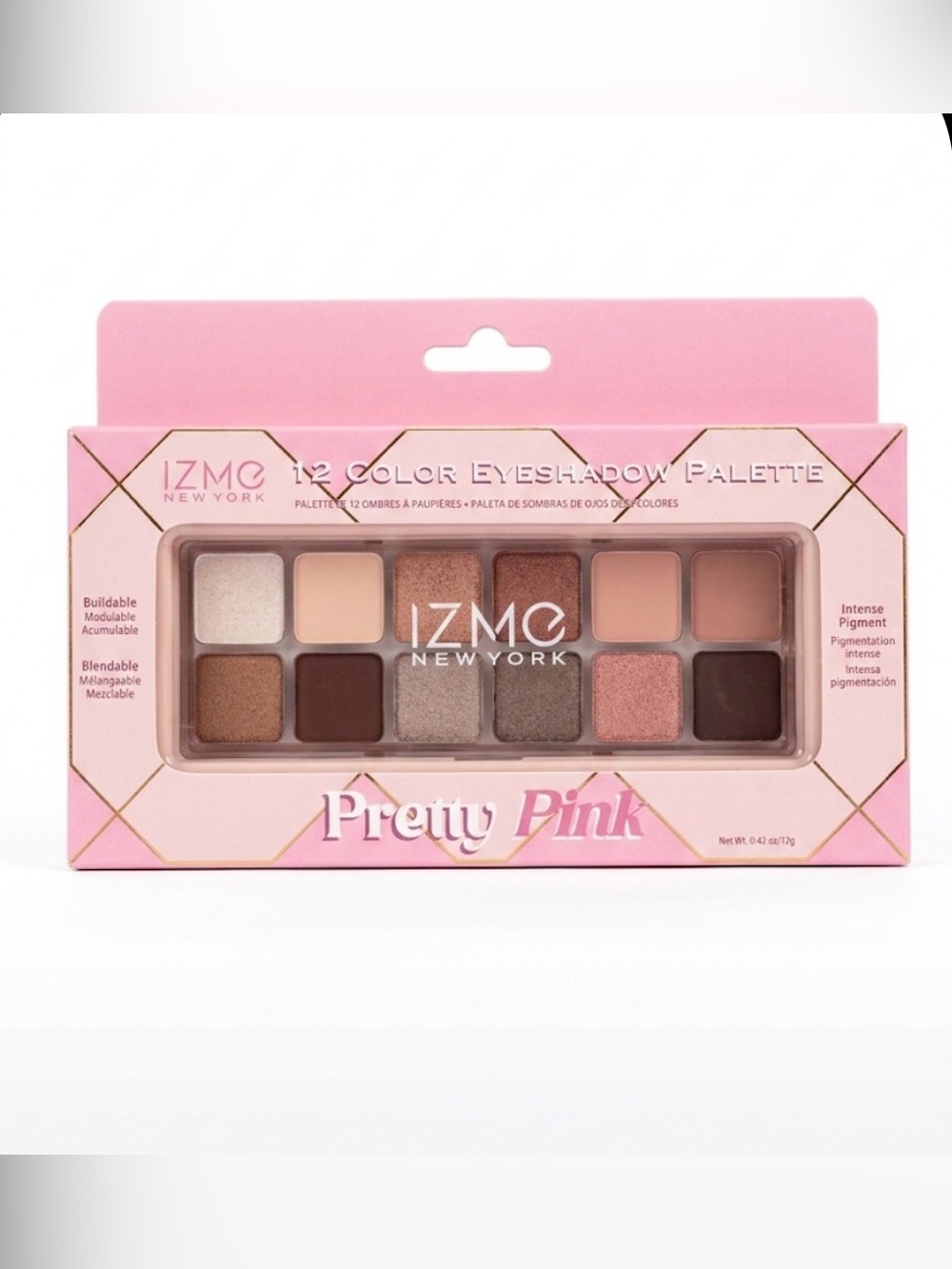 IZME New York Pretty Pink 12-Color Eyeshadow Palette